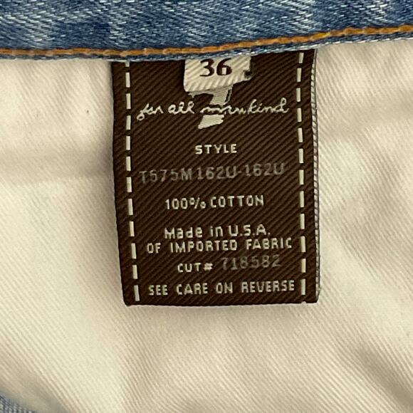 7 For All Mankind 7FAM Mens Slouchy Fit Button Fly Jeans Light Wash sz 36 x 31 - Picture 10 of 13